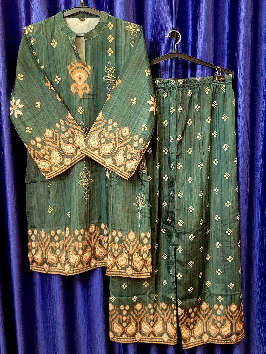 Teal Ikkat